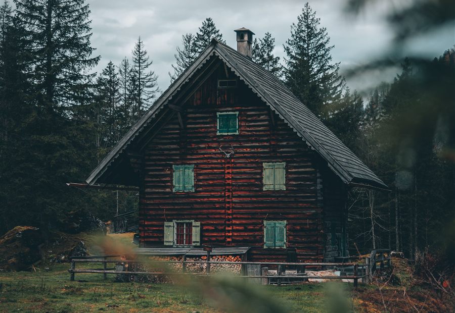 Cabin in cold weather