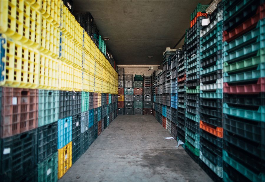 Warehouse storage aisle
